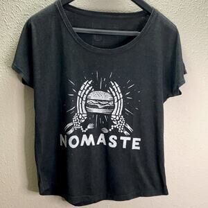 Nomaste Women Heather Gray Short Sleeves Graphic Tee Size S